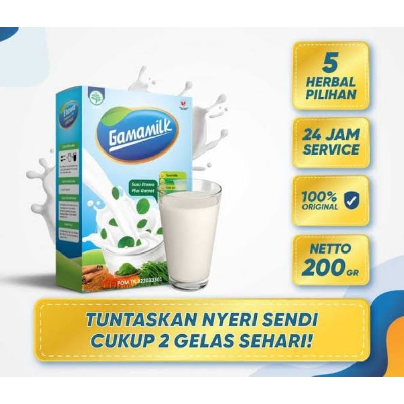 

Gamamilk Original 100% - Rekomendasi Ilmiah Atasi Masalah Nyeri Sendi Tulang, Asam Urat, Rematik dan Nyeri Otot