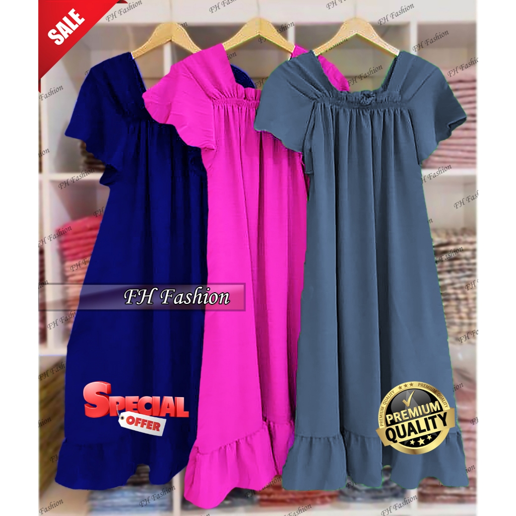 Daster Fuji 3 PCS 80 RIBUAN / Daster Viral / Daster Cringkle Airflow / Dres FUJI / Daster Fuji crink