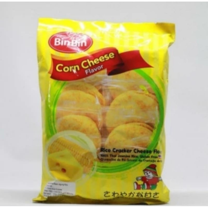 

Bin Bin Rice Crackers Corn Cheese Flavor - Krekers Beras Rasa Jagung Keju