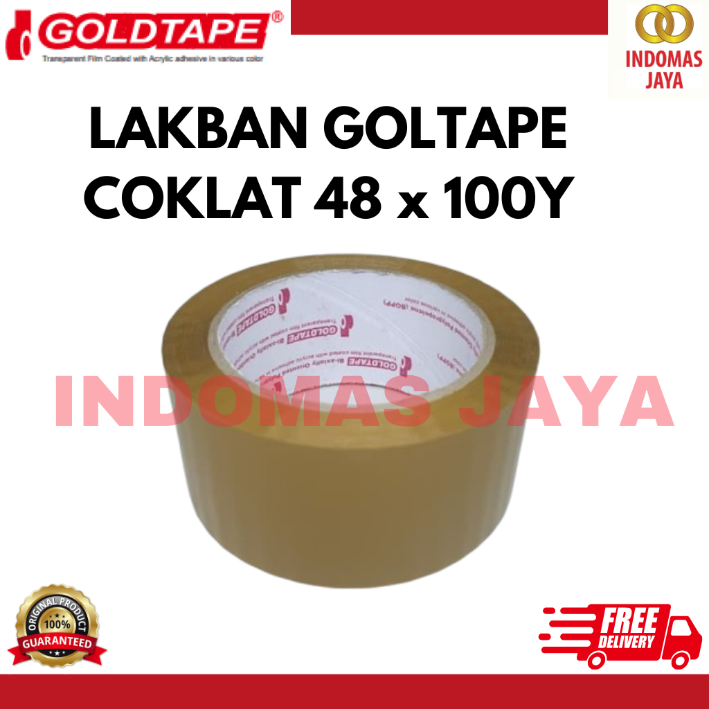 

LAKBAN GOAL TAPE 45 MM 2 INCH X 100 YARD COKLAT (HARGA PER PCS)