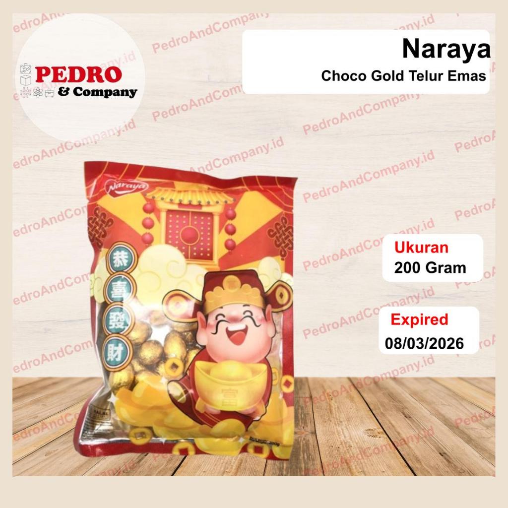 

Naraya choco gold telur 200 gram - hitam manis telor emas