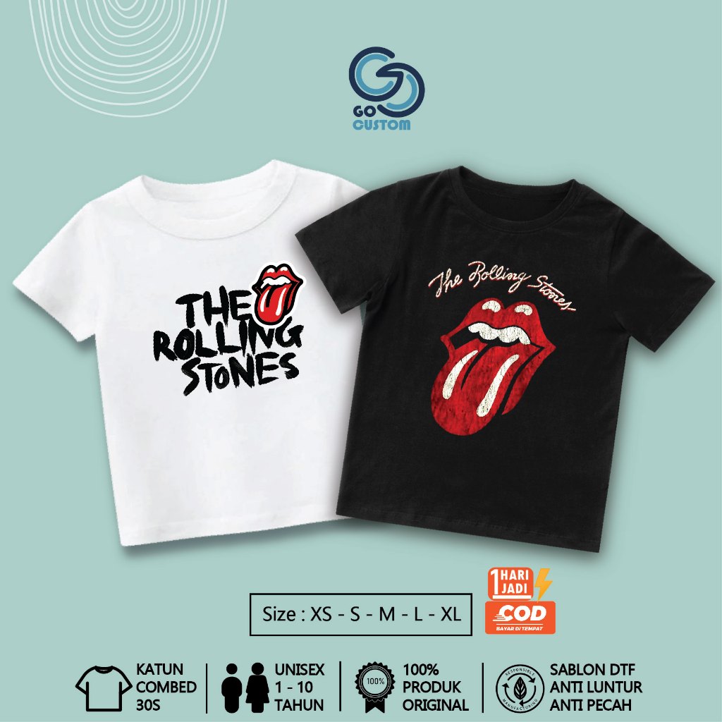 Kaos Anak Laki Laki Perempuan Band Heavy Rock Usia 1-10 Tahun - Baju Anak Band Pop Metal Punk