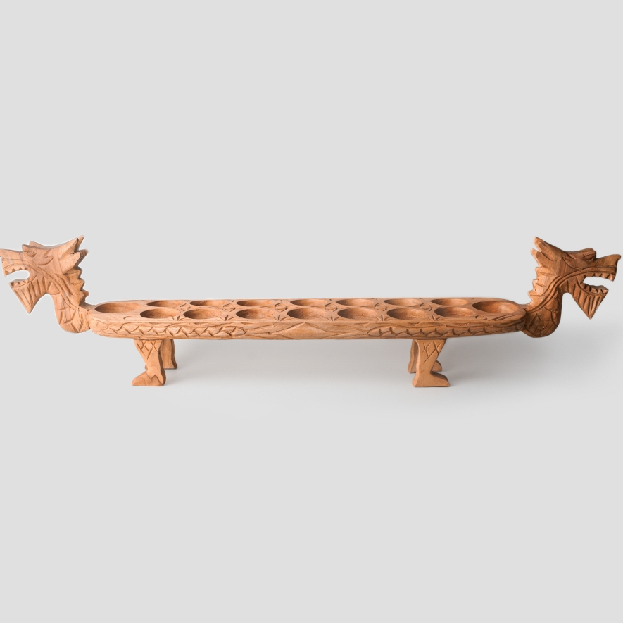 Congklak Kayu Jati Motif Naga | Dekorasi congklak | Congklak unik | Dekoraasi unik