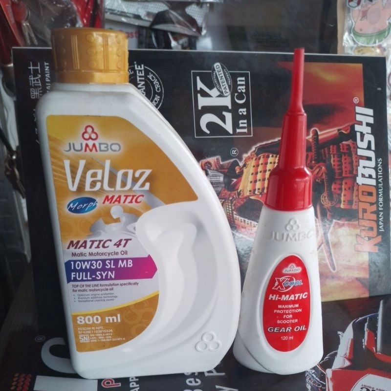 oli motor jumbo veloz matic full synthetic 10w30 800ml asli100%original