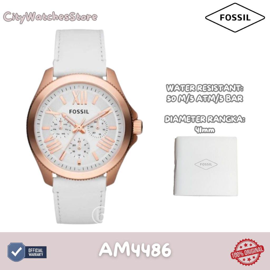 Jam Tangan Wanita Fossil Original Bergaransi 1 Tahun Resmi  - AM4486 / Jam Ori / Jam Tangan Baru/ Ja