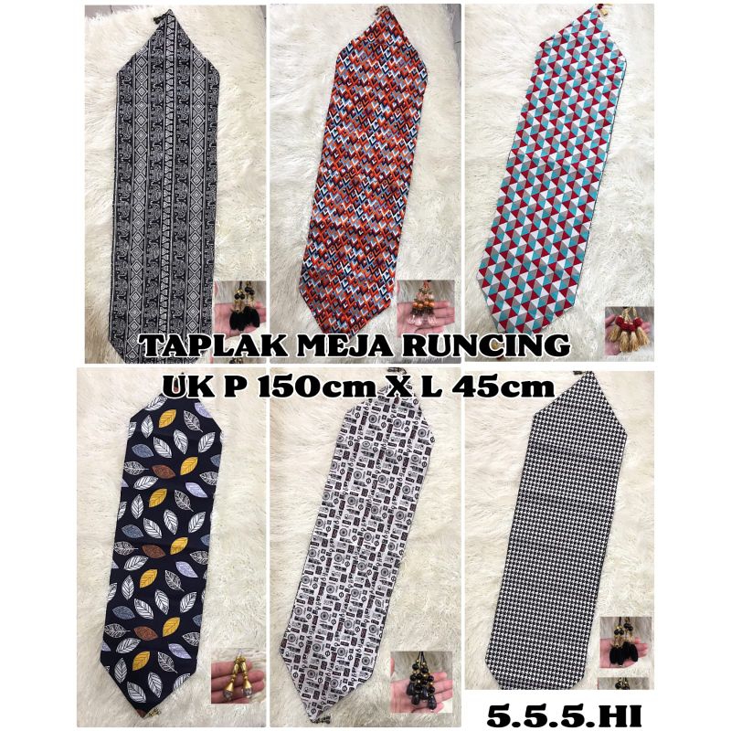 TAPLAK MEJA RUNCING/TAPLAK MEJA TAMU/TAPLAK MEJA MAKAN UKURAN 40×255/TAPLAK MEJA MOTIF/TAPLAK MEJA K