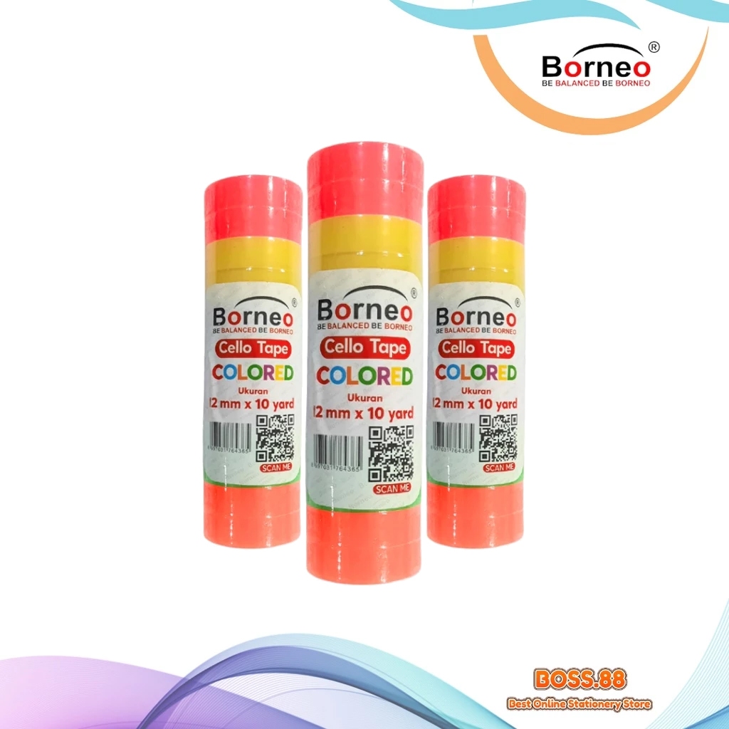 

CELLOTAPE / ISOLASI WARNA BORNEO 12 MM X 9 M (1 SLOP)