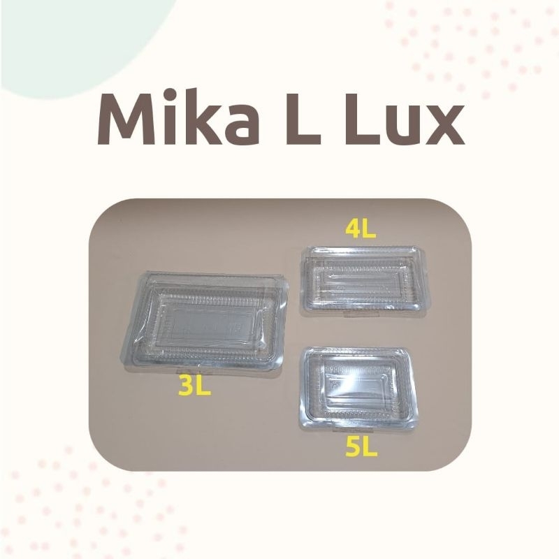 Mika Plastik Tipe L Lux / Mika Kue Makanan Plastik Isi 100pcs