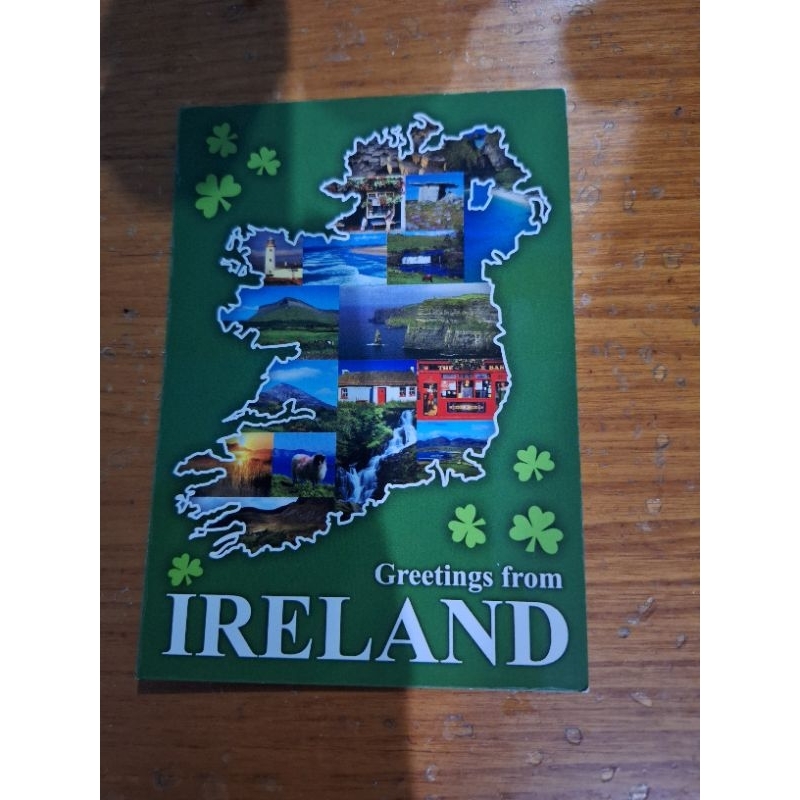 

kartu pos peta irlandia/ireland map postcard