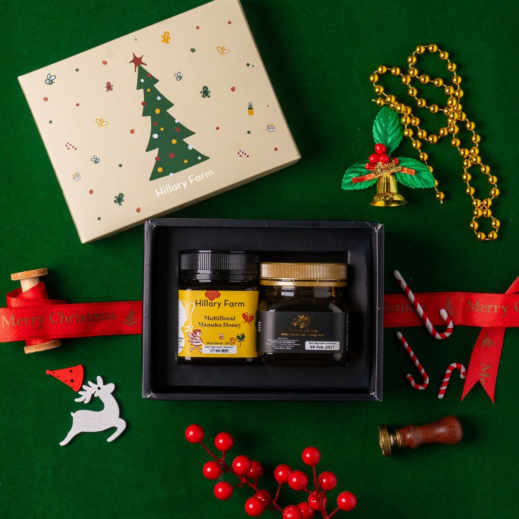 

Christmas Hampers Natal Multifloral Manuka Honey 250gr + Longan Honey with Osmanthus Oolong Tea 250gr