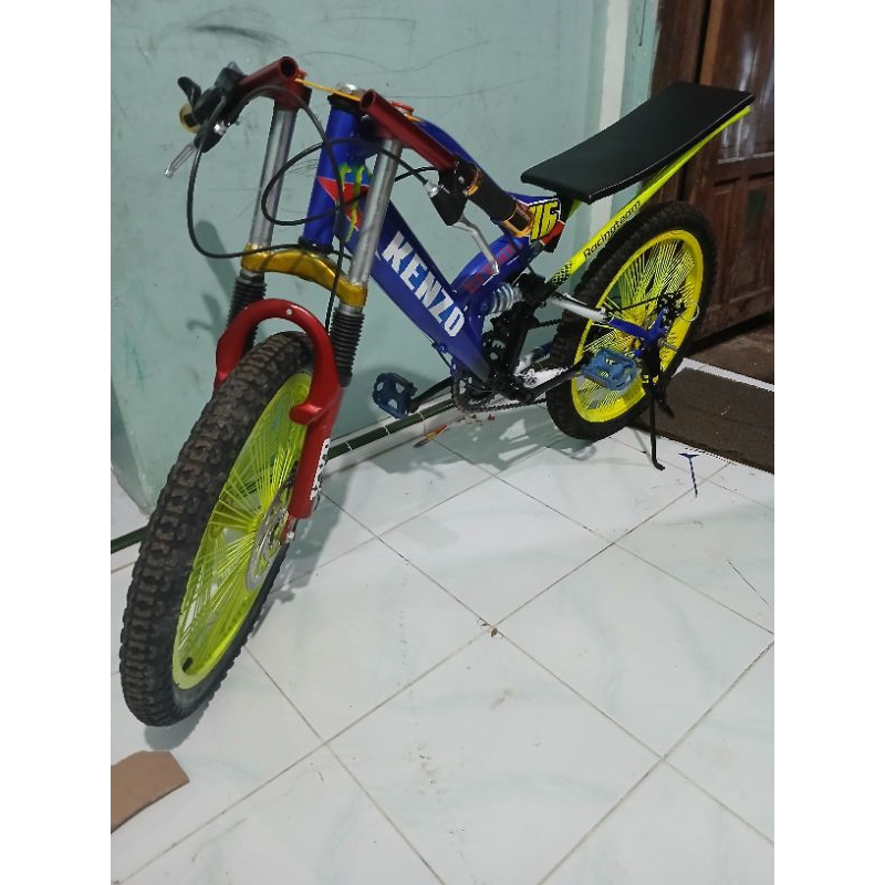 sepeda drag/lajak bmx r20 pelek Jari unik custom NAMA