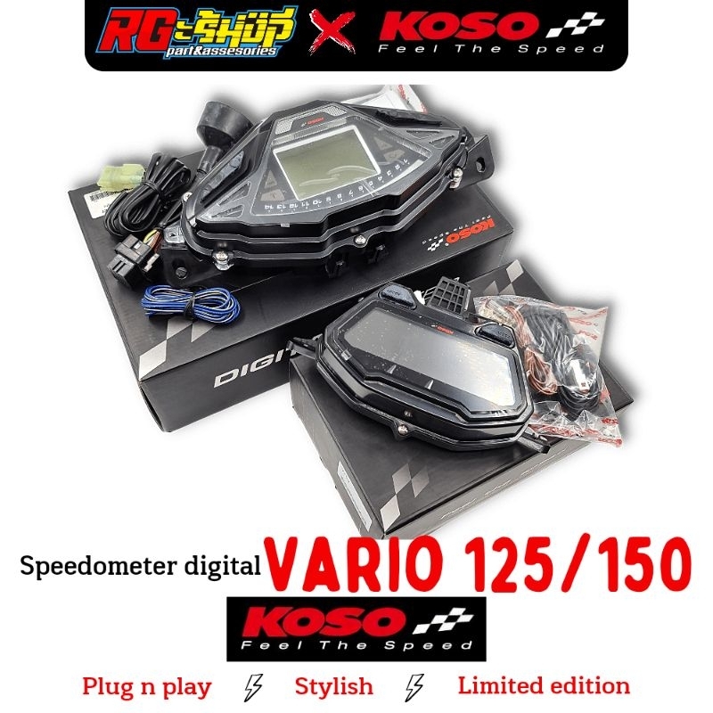 Speedometer Speedo Digital Koso Vario 125 150 Old Bohlam LED Old New 2012 2013 2014 2015 2016 2017 2