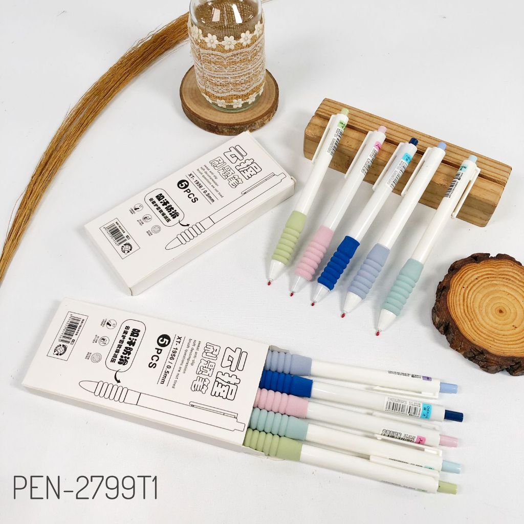 

PEN SET ISI 5 PCS | PENA SATU KOTAK PACK ISI 5 WARNA RANDOM | PULPEN AESTHETIC JOURNALING SIMPLE