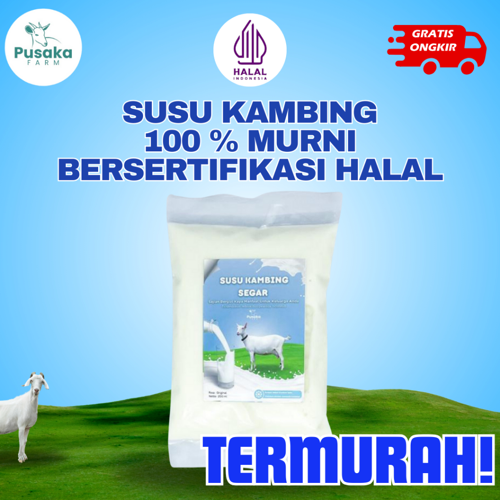 

Susu Kambing Murni 100% Pasteurisasi 200ml PUSAKA DAIRY FARM