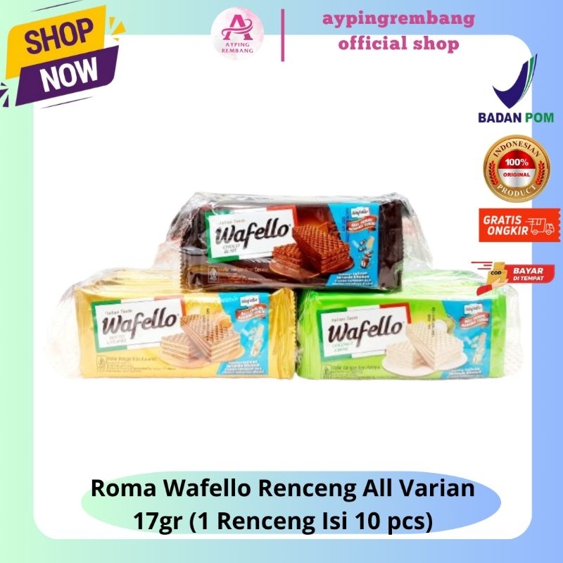 

Roma Wafello Renceng All Varian 17gr (1 Renceng Isi 10 Pcs)