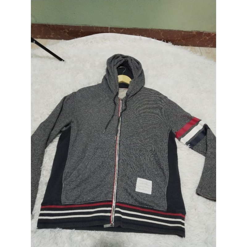 HOODIE ZIPPER THOM BROWNE NEW YORK SIZE 2