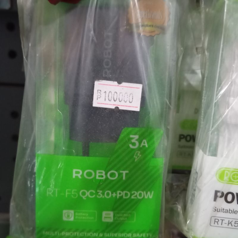CHARGER ROBOT RT-F5 QC 3.0 PD 20W 3A