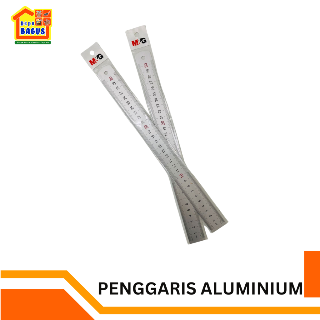 

Penggaris Aluminium, Penggaris 30cm penggaris Premium Durable