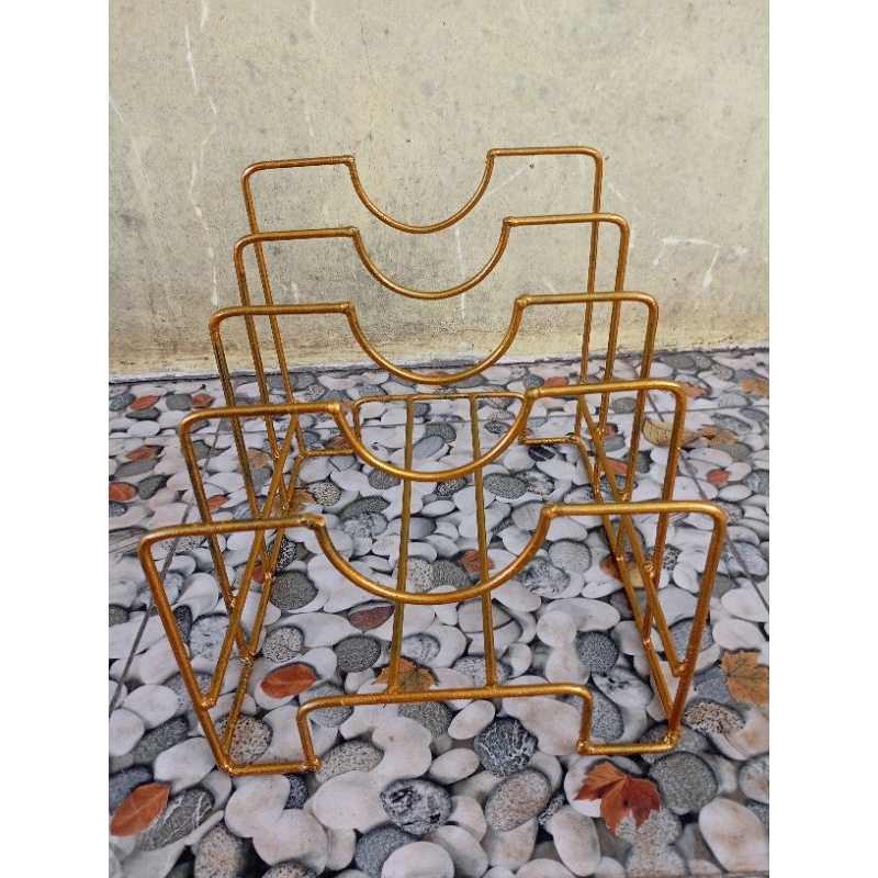 rak tutup panci susun / rak tutup panci besi