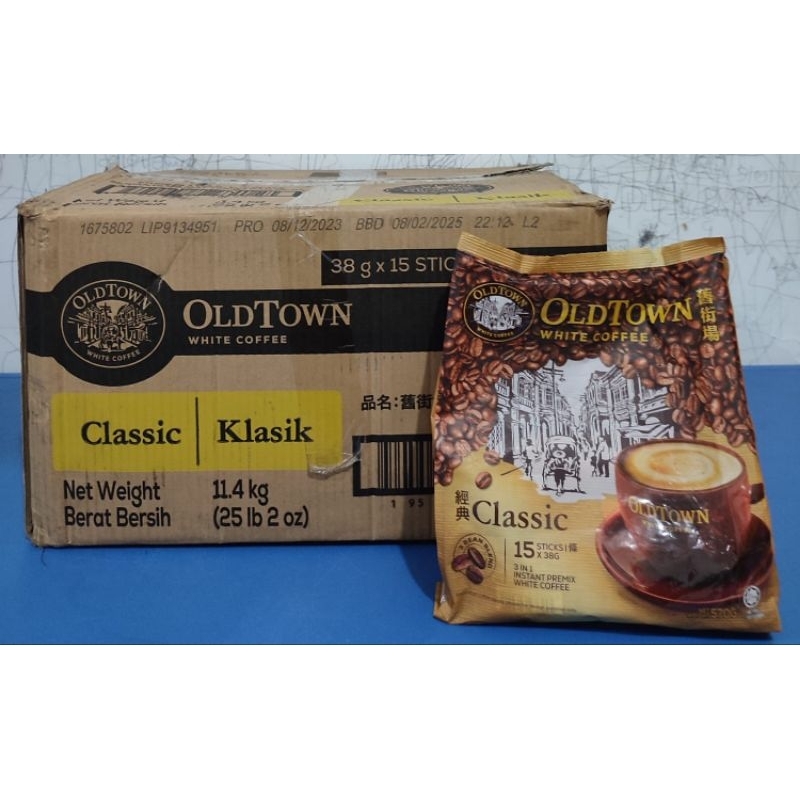 

Old Town White Coffee Classic Malaysia 1 kotak isi 20 bungkus x 15 sticks x 38 gr