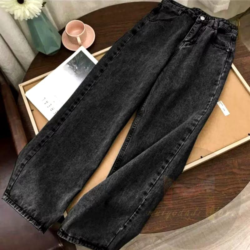 NEW CELANA KULOT JEANS PANJANG HAIGWAIST CEWEK//CELANA BAWAHAN HAIGWAIST LOOSE JEANS WANITA//KULOT P