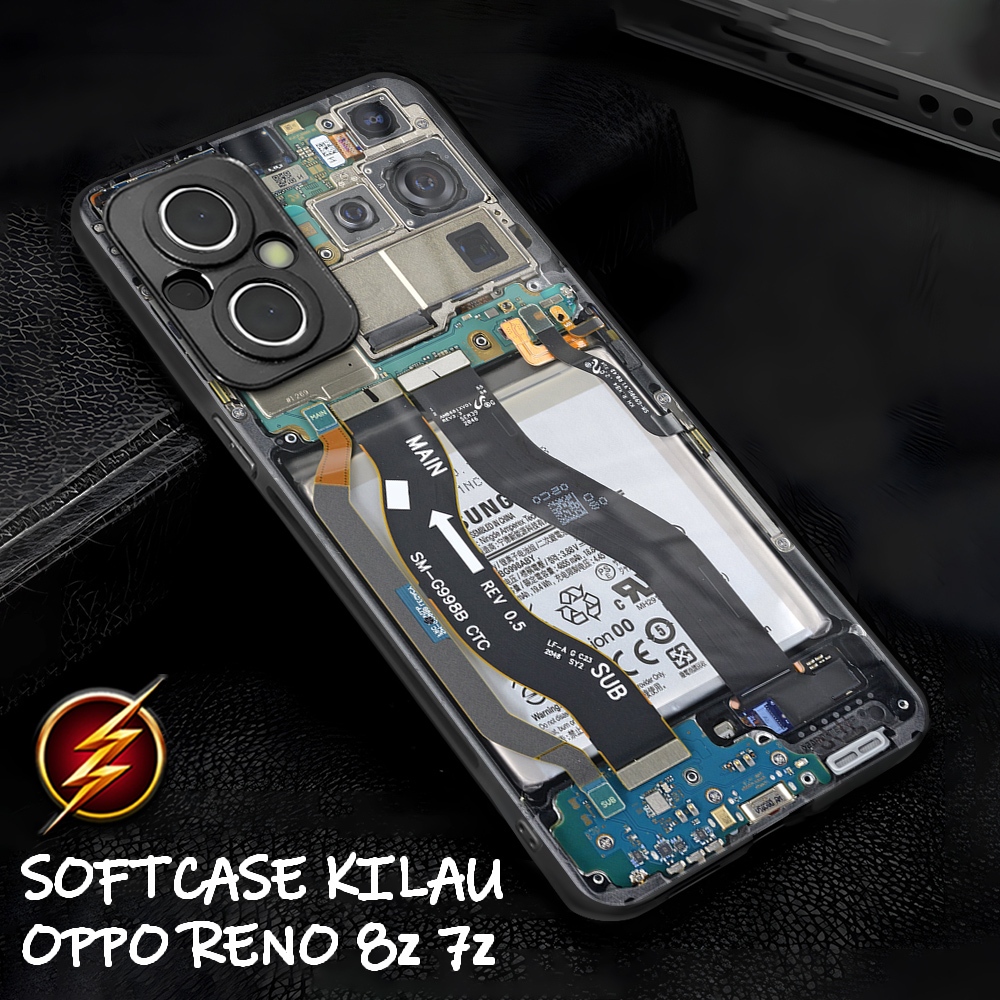 [AM47] SOFTCASE OPPO RENO 7z 8z 5G | Kesing Mika Kaca Oppo Reno 7 8 z 5G | Casing Machine Mesin HP |