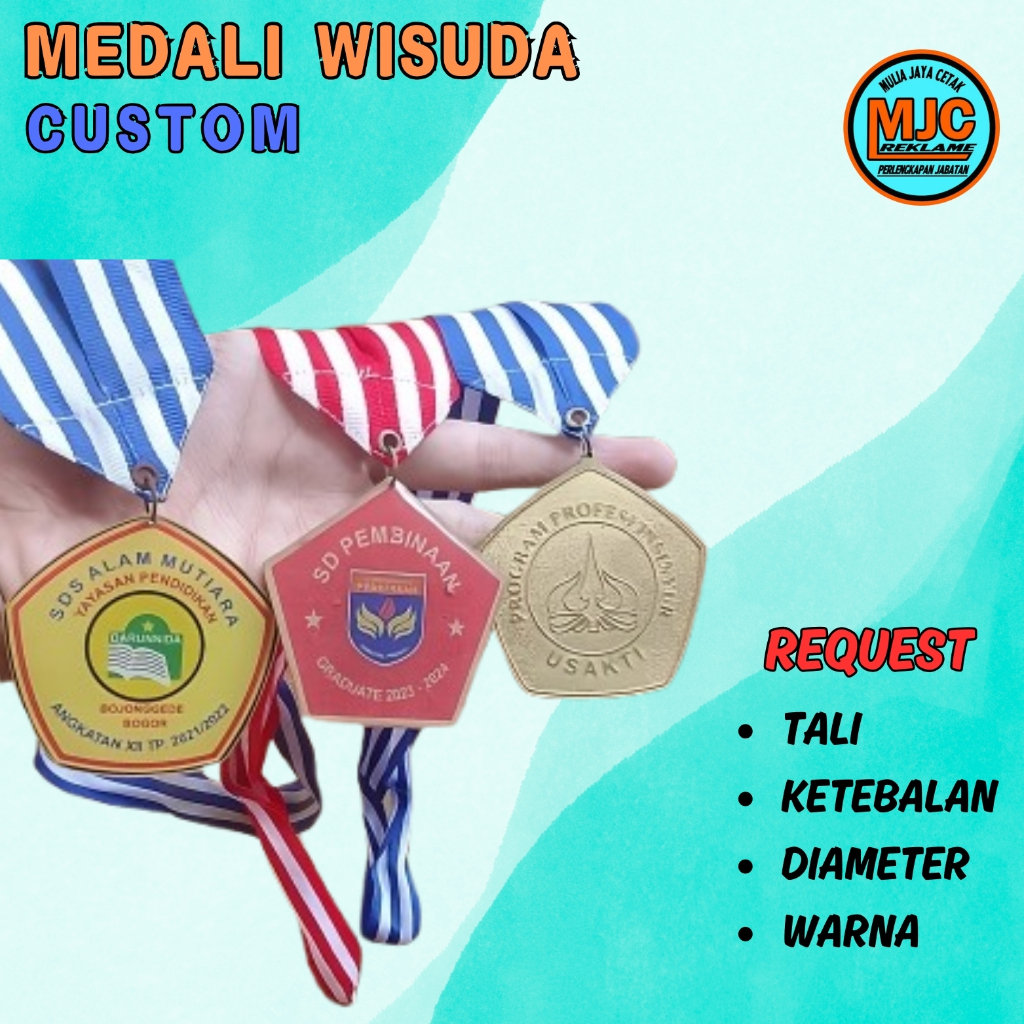 Medali Wisuda Custom Kuningan