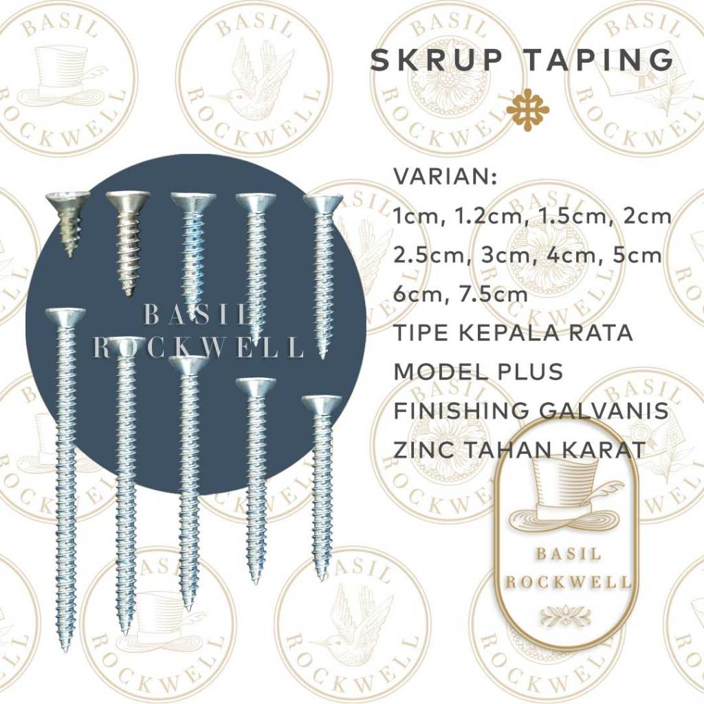 Skrup Sekrup FAB Tapping Moon Lion Kotakan Dus Screw Kayu Besi