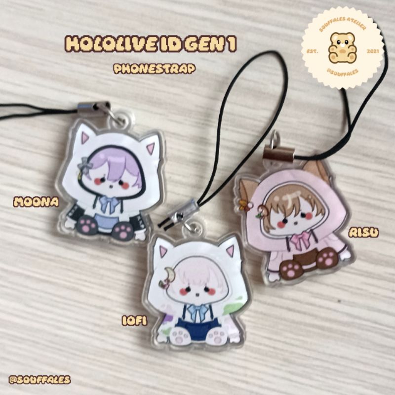 Souffales | Hololive Id Gen 1 Moona hoshinova Ayunda risu Airani iofifteen acrylic phonestrap