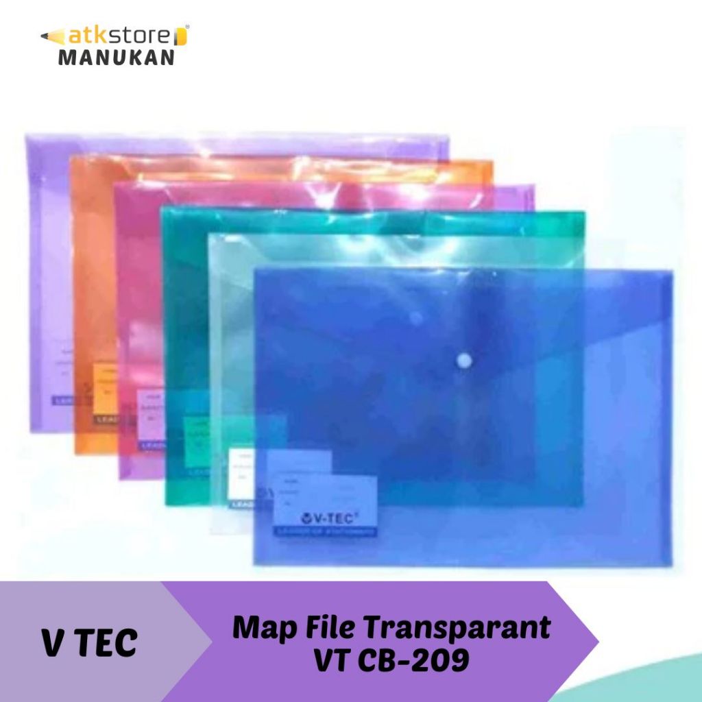 

V-TEC MAP FILE TRANSPARAN VT.CB-209 FOLIO WARNA CAMPUR