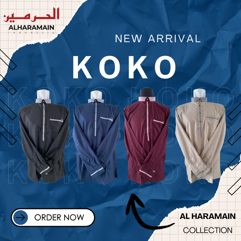 AL Haramain Koko Kombinasi Premium Manset (01 A) | Hitam | Putih | Cream | Navy | Hijau Botol | Maro