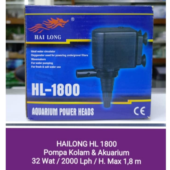Hailong HL 1800 Pompa Celup Aquarium.