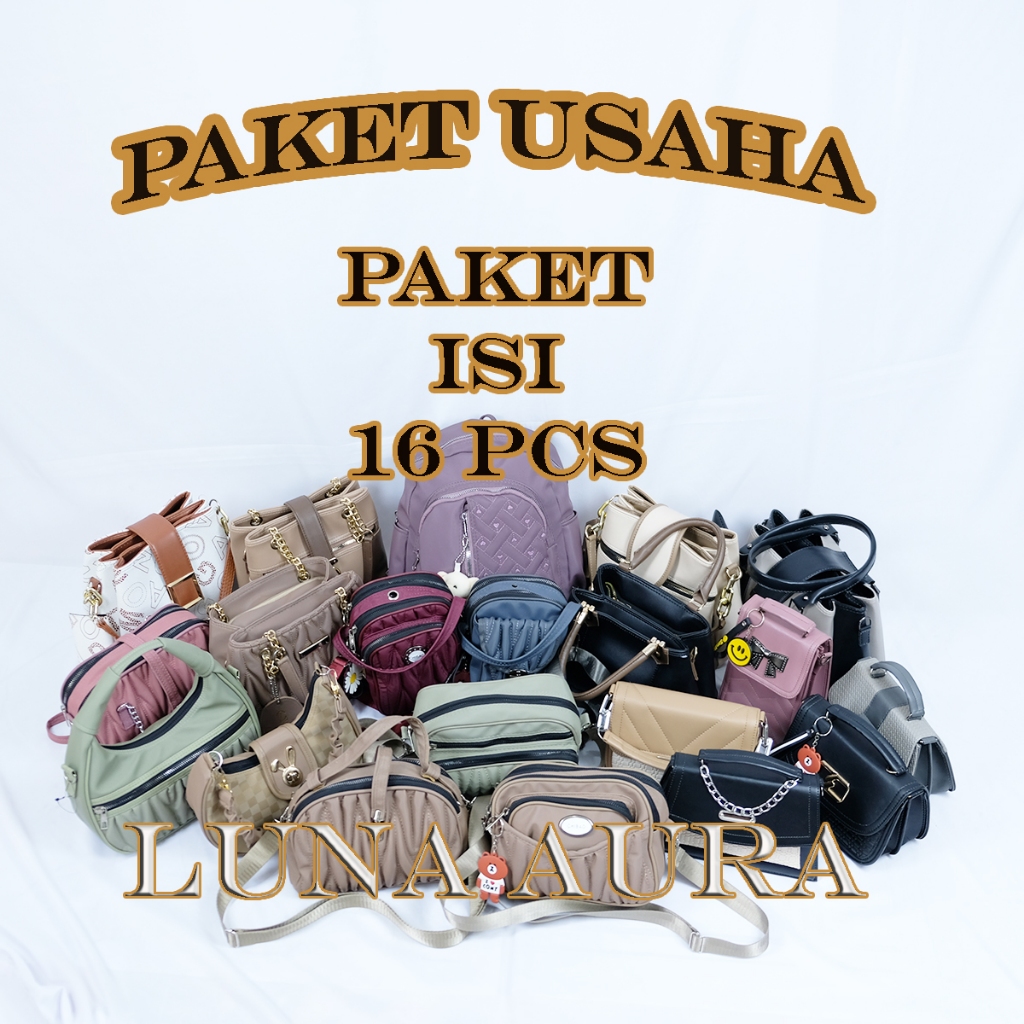 LUNA AURA - Paket Usaha Tas Selempang Wanita 30ribuan/Tas Grosir Paket Bundling Kombo Hemat