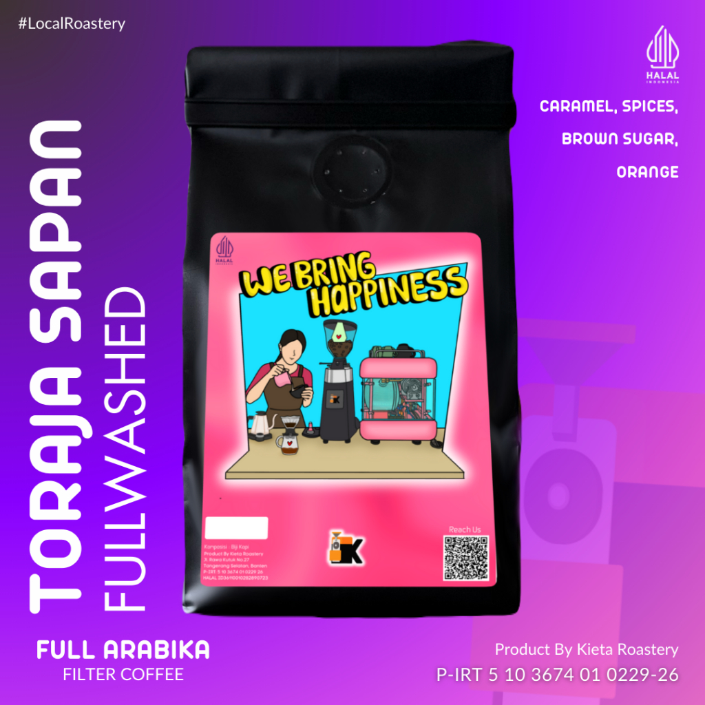 

Kieta Roastery - Biji Kopi 100% Arabika Toraja Sapan 100g / Bubuk Roasted Coffee Bean Filter Single Origin