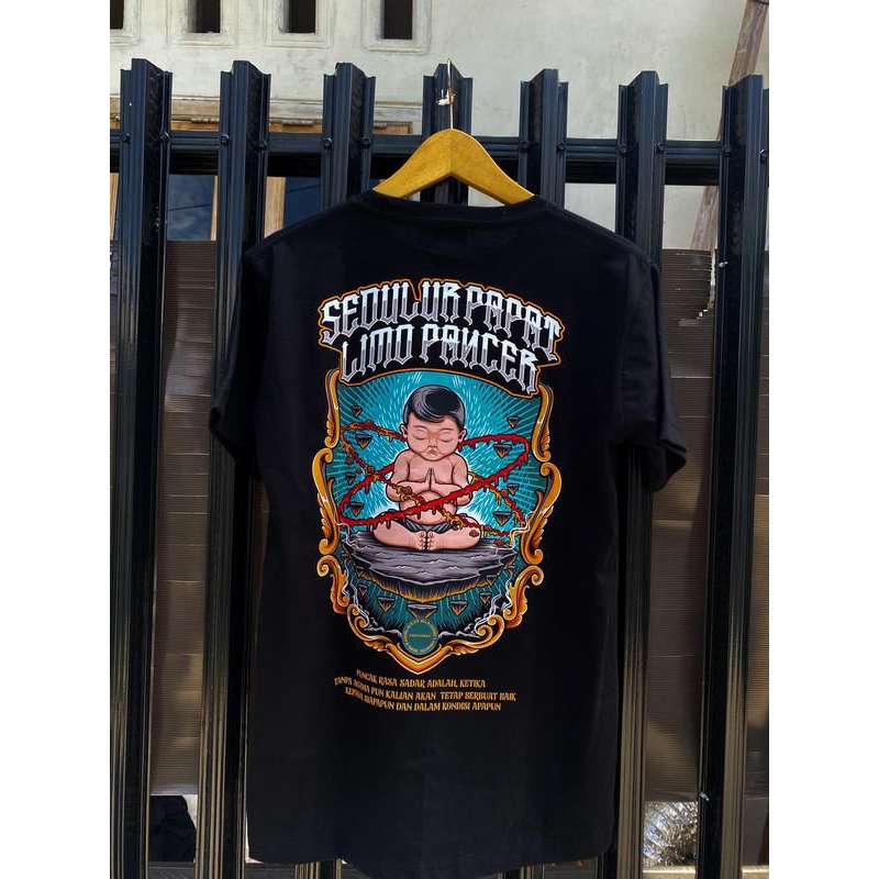 Kaos Sedulur Papat V4 Limo Pancer / Baju Distro Puncak Rasa Sadar Adalah / Pakaian pria wanita