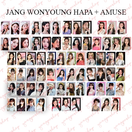 [PO / SET] JANG WONYOUNG X HAPA KRISTIN AMUSE IVE IVEE PHOTOCARD FAN MADE UNOFFICIAL YANGPASHOP EIDE