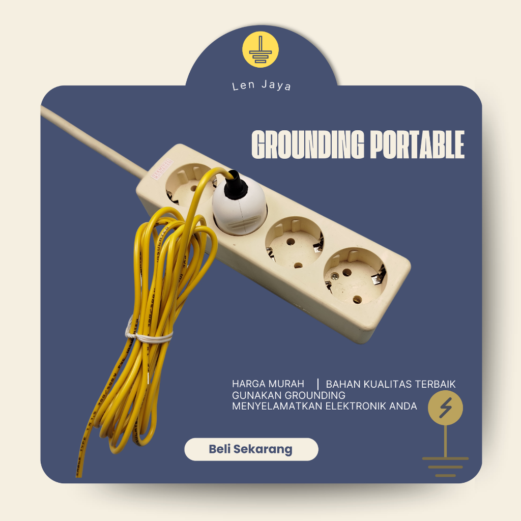 Grounding Portabel ke Tembok murah dan praktis untuk rangkaian listrik belum punya Grounding