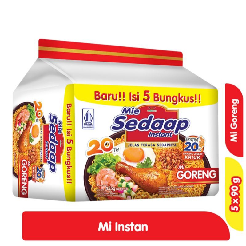 

SEDAAP mi instan goreng isi 5x90g