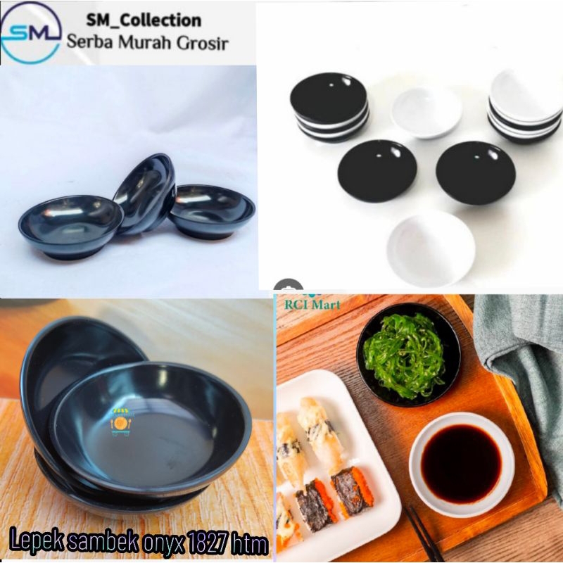 lepek sambel/lepek saos/lepek kecap/piring lepek sambel onyx 1827