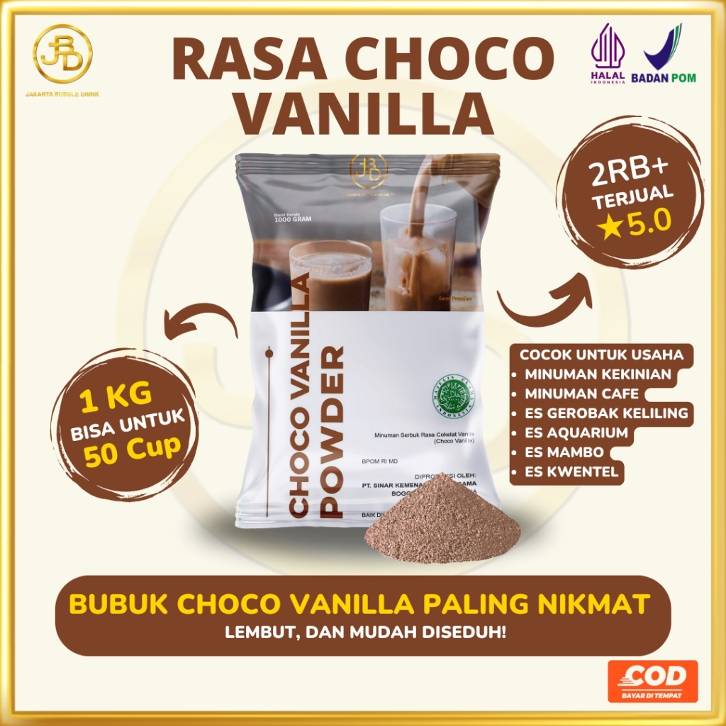 

Bubuk Minuman Premium CHOCO VANILLA -Jakarta Bubble Drink | BPOM&HALAL