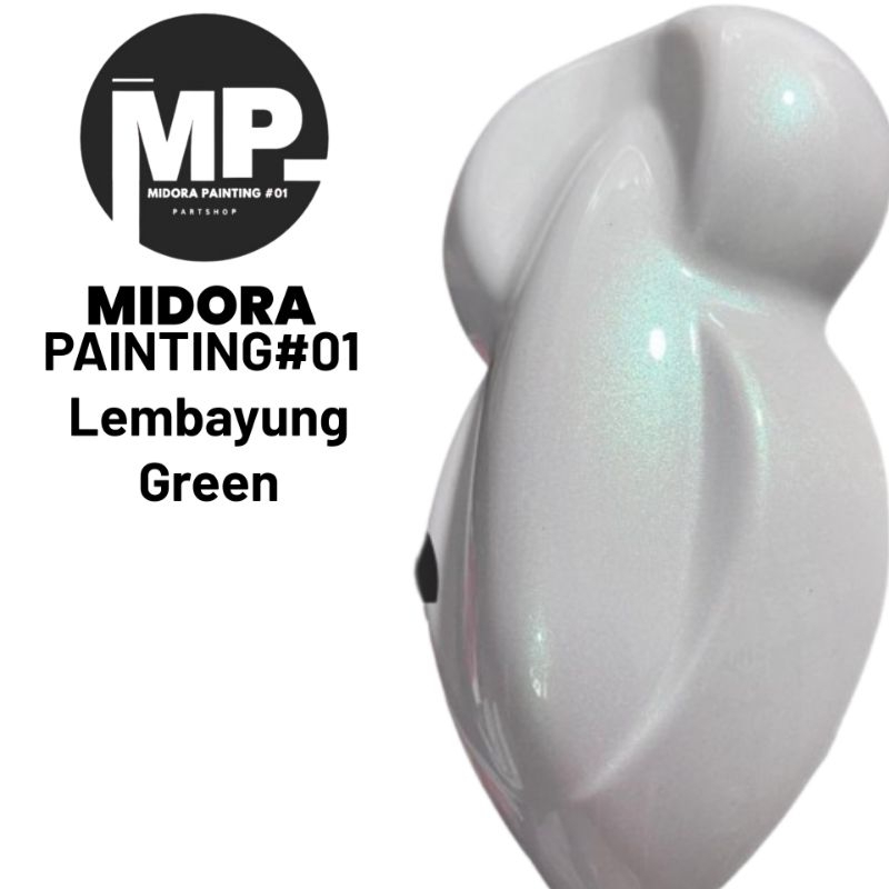 Cat Mutiara Lembayung Green PU/Cat Putih lembayung Hijau Sudah Free Tinner