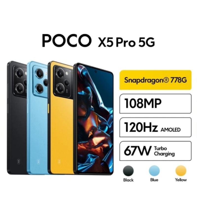 Xiaomi poco x5 pro 5G ram 6/128gb garansi resmi indonesia