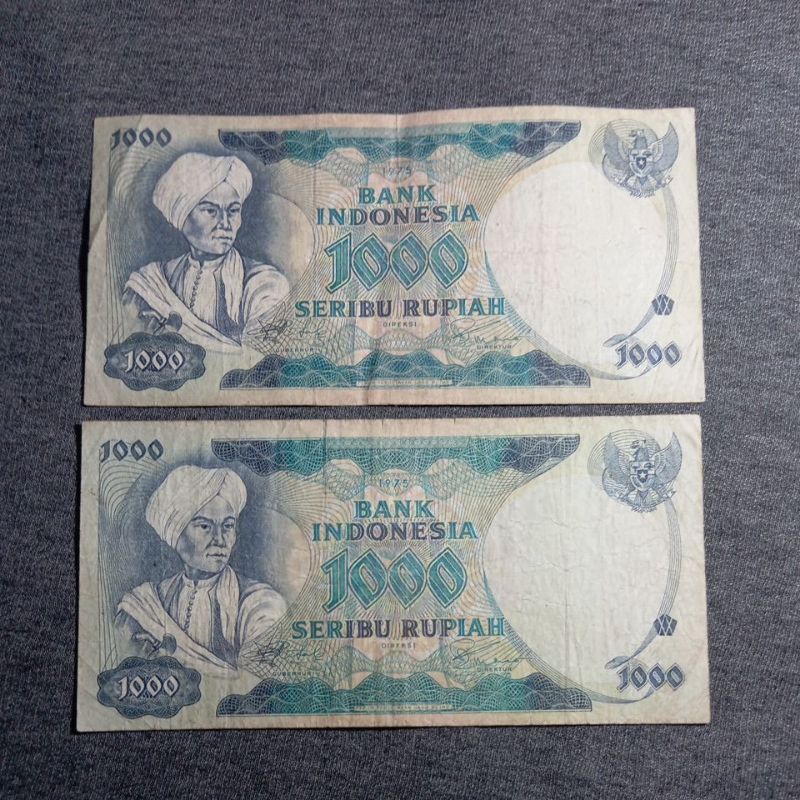 UANG KUNO 1000 PANGERAN DIPONEGORO TAHUN 1975