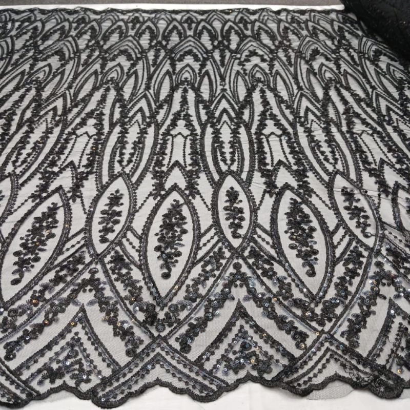 tile spenggel elisab/kain kebaya squin bordir tebal
