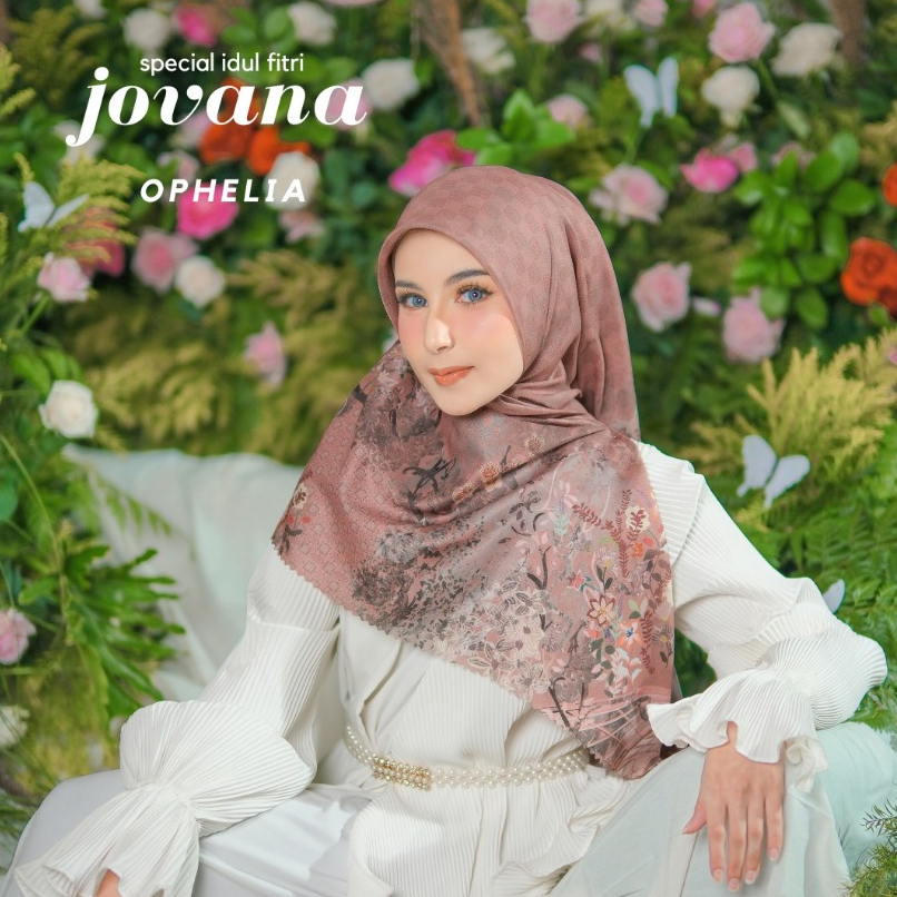 Jovana Special Series Hijab motif segiempat voal lasercut rahina indonesia