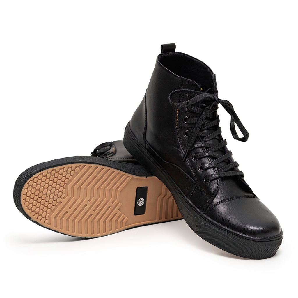 Sepatu Sneaker Kulit Asli OC Sajiwa Brush Off Pria Odon Cibaduyut Pantofel Casual Hitam Coklat New