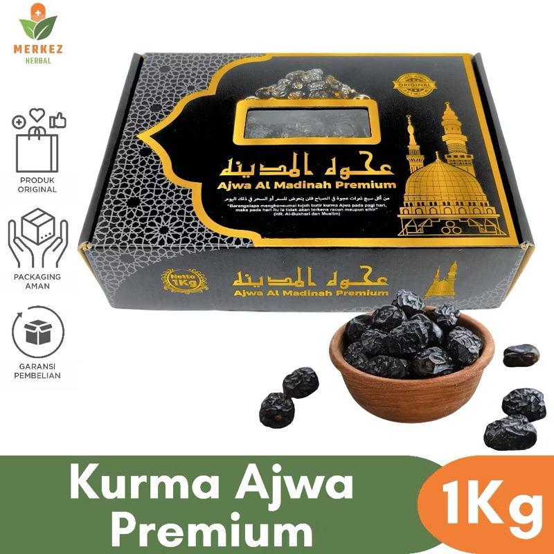 

kurma ajwa/nabi kemasan dus1kg exp2026