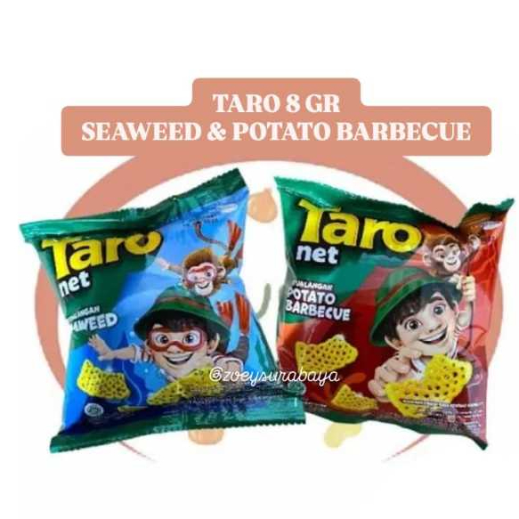 

SNACK TARO 8GR/CAMILAN BISKUIT MAKANAN ANAK SEAWEED & POTATO BARBECUE