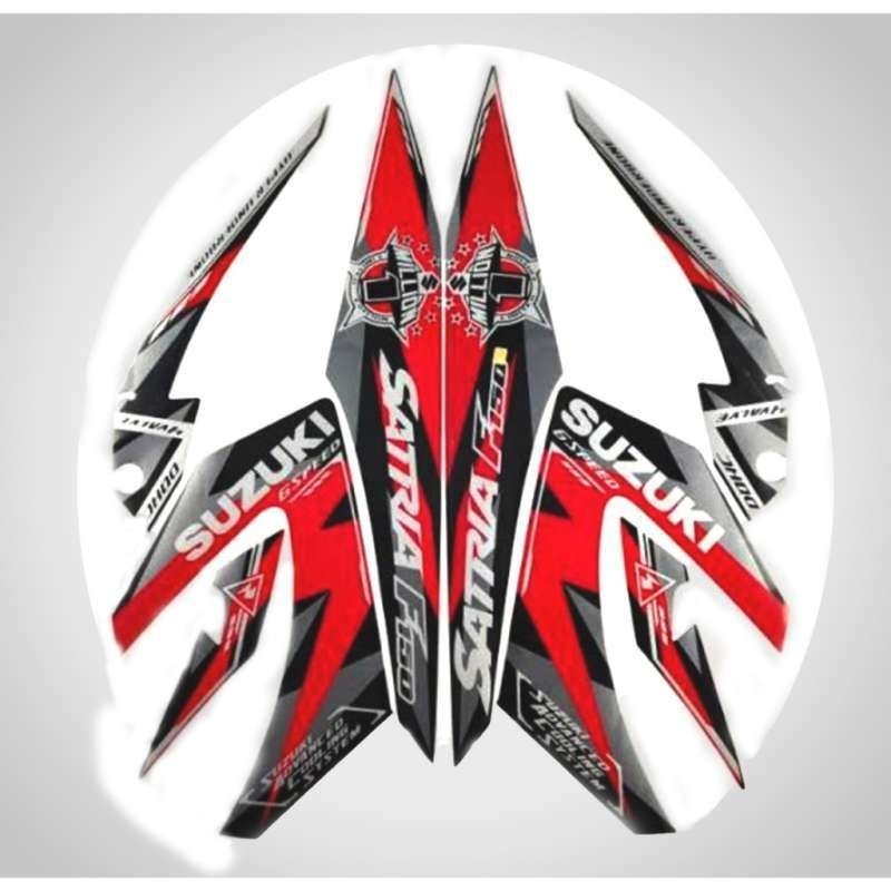 Striping stiker body motor suzuki satria Fu 2014 lis body motor standar suzuki satria fu striping sa