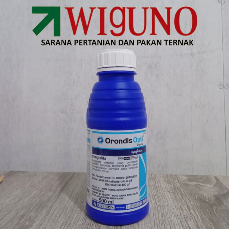 Fungisida Orondis Opti 6/400 SC 500ml/ mengendalikan penyakit tanaman melon, semangka, timun, dan to